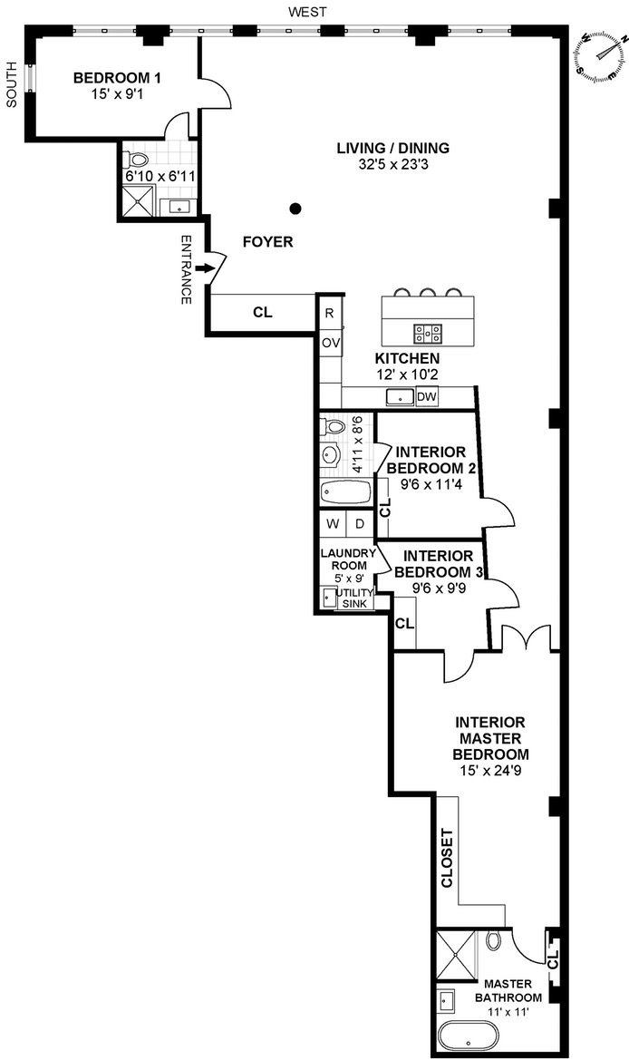 Floorplan for 476 Broadway, 6F