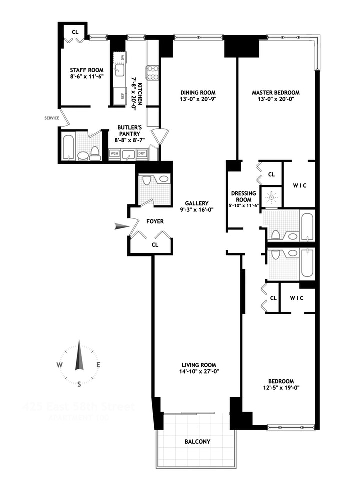 Floorplan for 425 East 58th Street, 10D