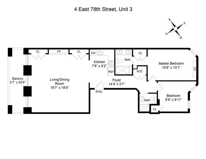 Floorplan for 4 East 78th Street, 3