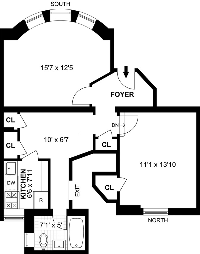 Floorplan for 187 Hicks Street, B