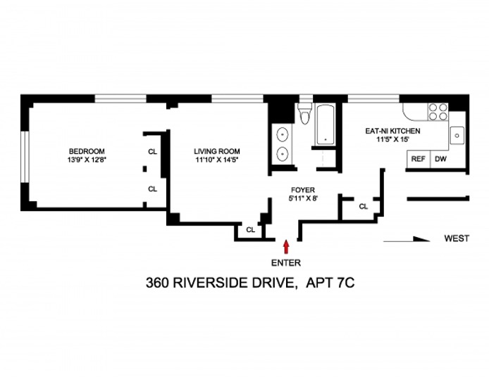 Floorplan for 360 Riverside Drive