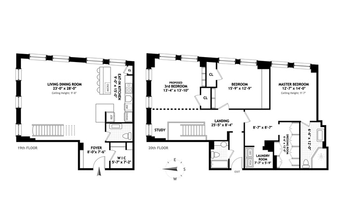Floorplan for 55 Liberty Street, 19A