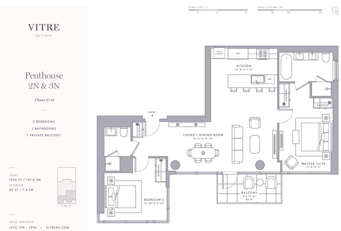 Floorplan for 302 East 96th Street, PH2N