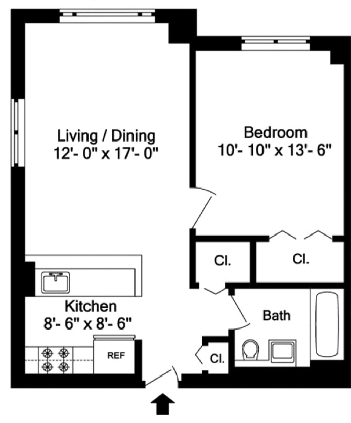 Floorplan for 53 Boerum Place, 5C