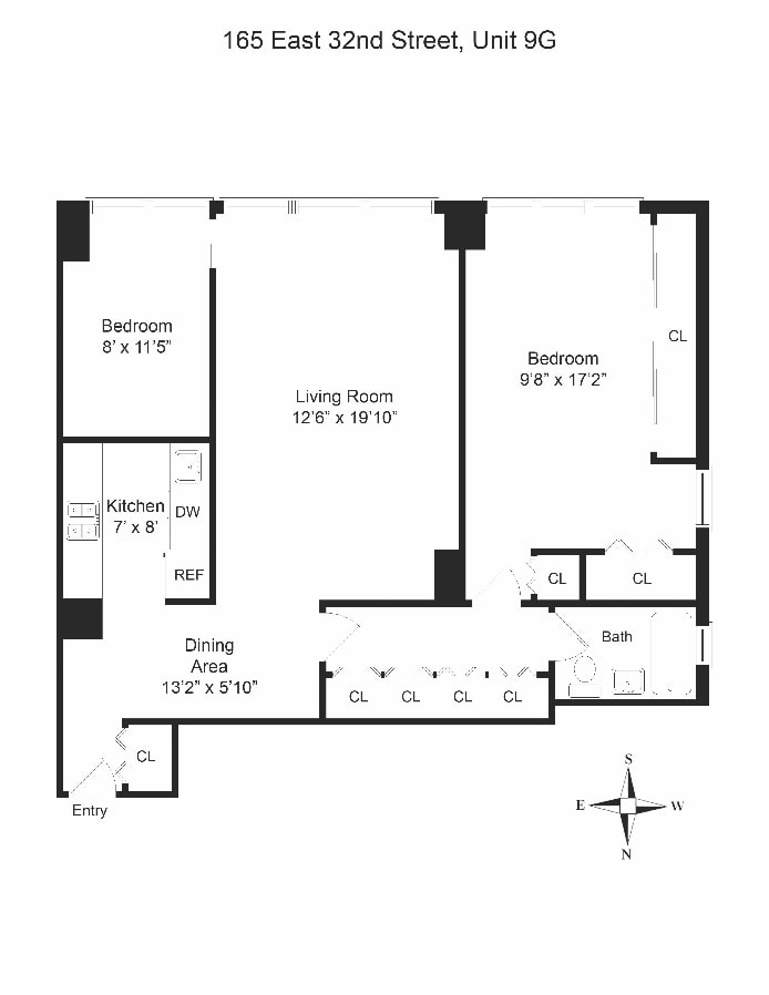 Floorplan for 165 East 32nd Street