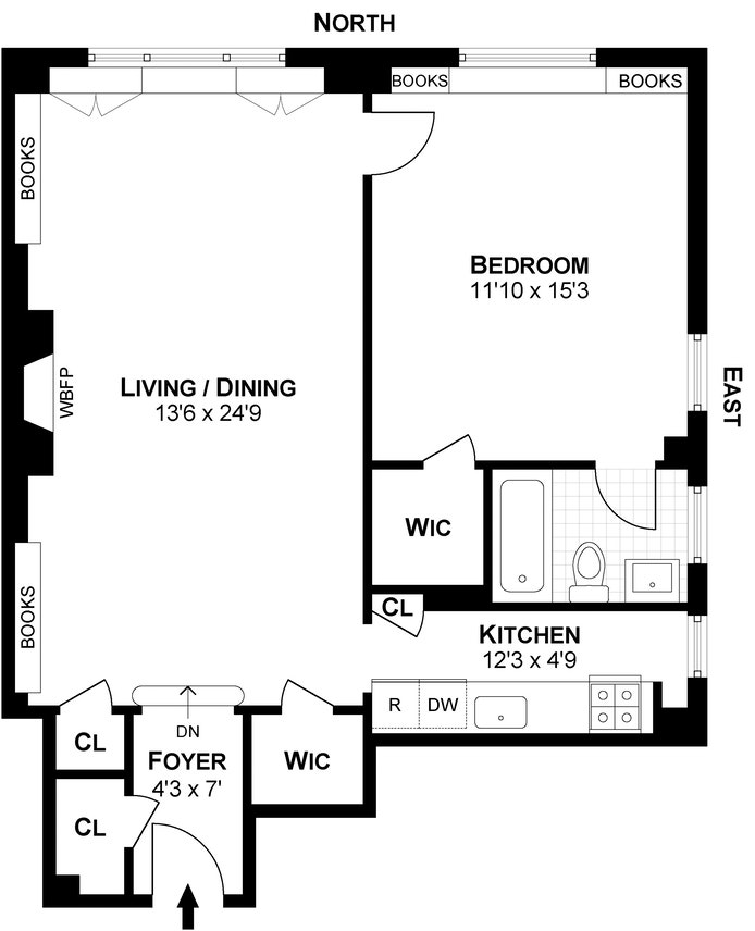 Floorplan for 45 Christopher Street, 4F