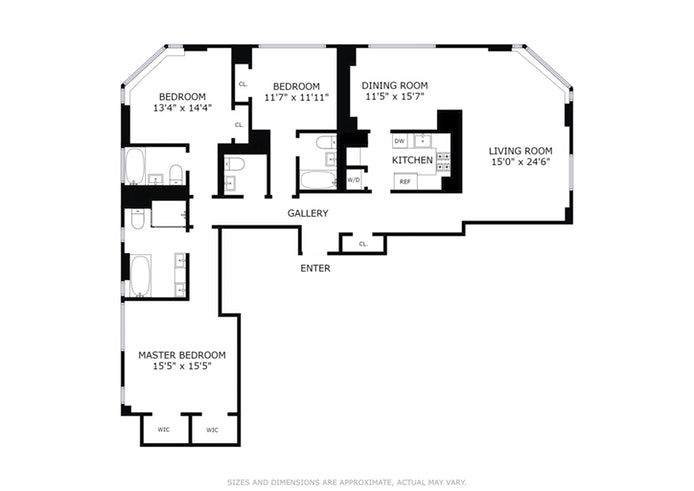 Floorplan for 455 Central Park West, 17A