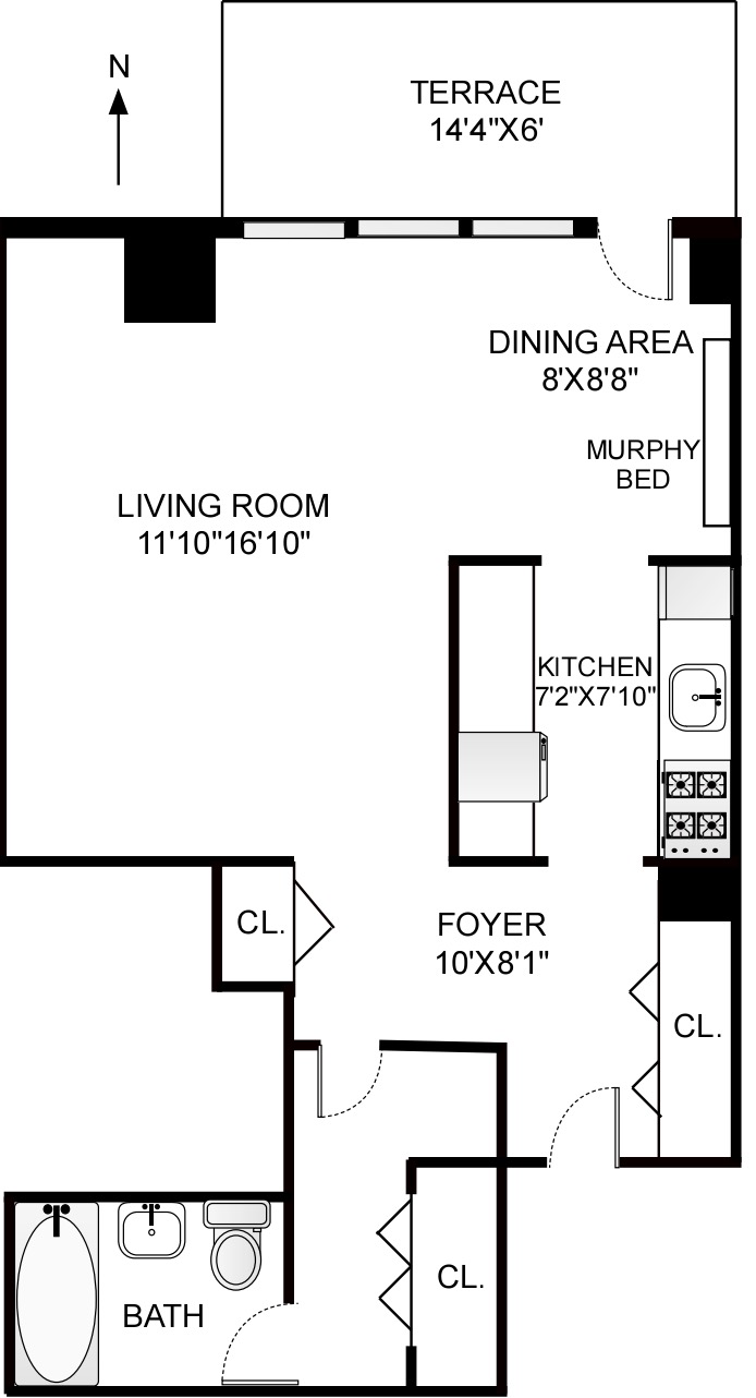 Floorplan for 75 Henry Street, 32D