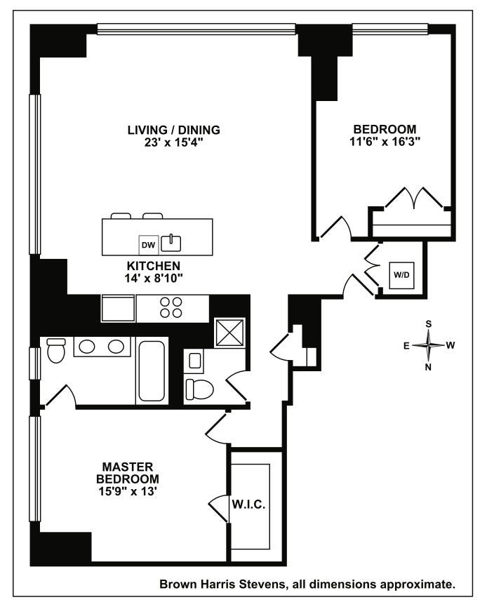 Floorplan for 350 West 42nd Street, 54G