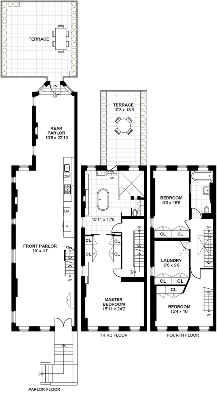 Floorplan for 144 Underhill Avenue, Townhouse