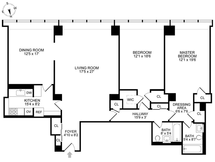 Floorplan for 870 United Nations Plaza, 22G