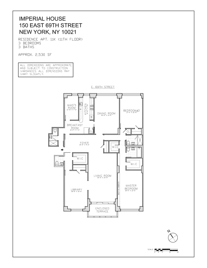 Floorplan for 150 East 69th Street, 11K