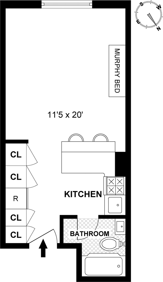 Floorplan for 451 West 22nd Street, 2F