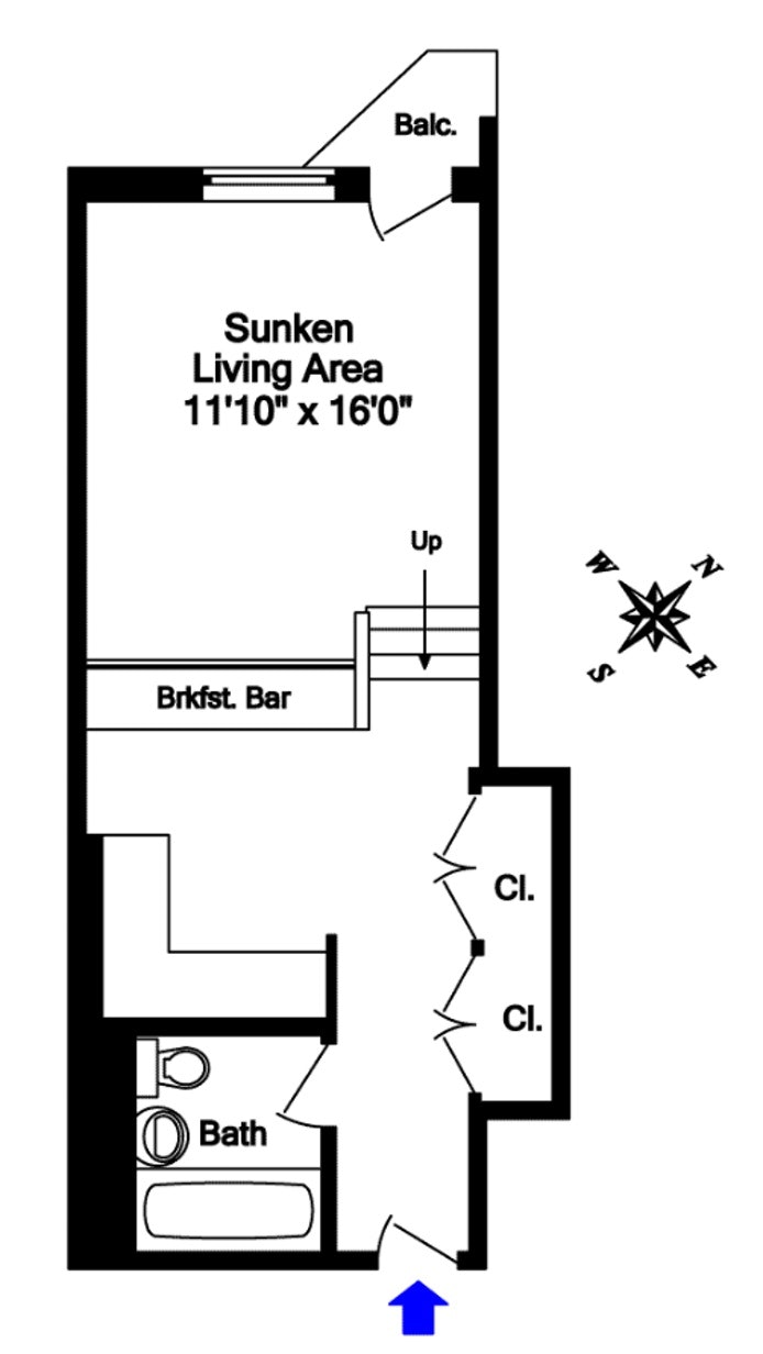 Floorplan for 211 Thompson Street, 5C