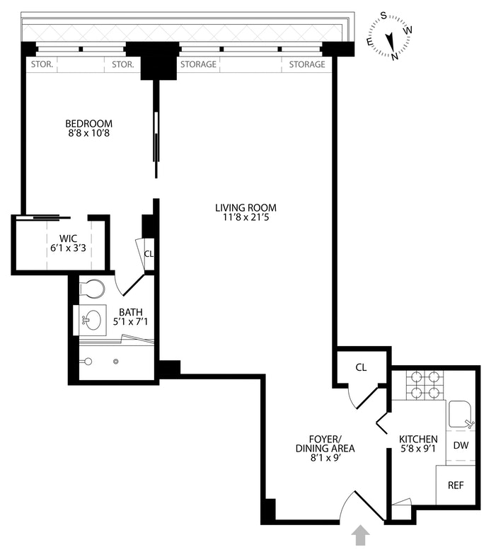 Floorplan for 420 East 72nd Street, 16E