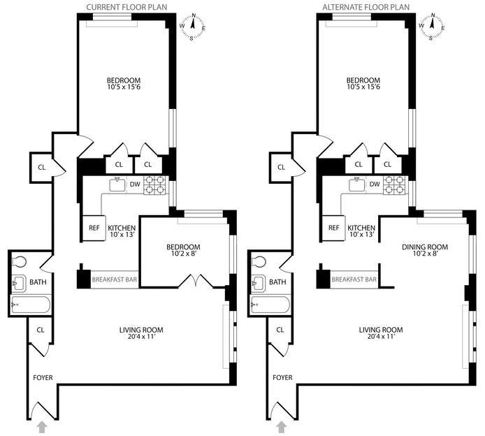 Floorplan for 355 Clinton Ave, 2G