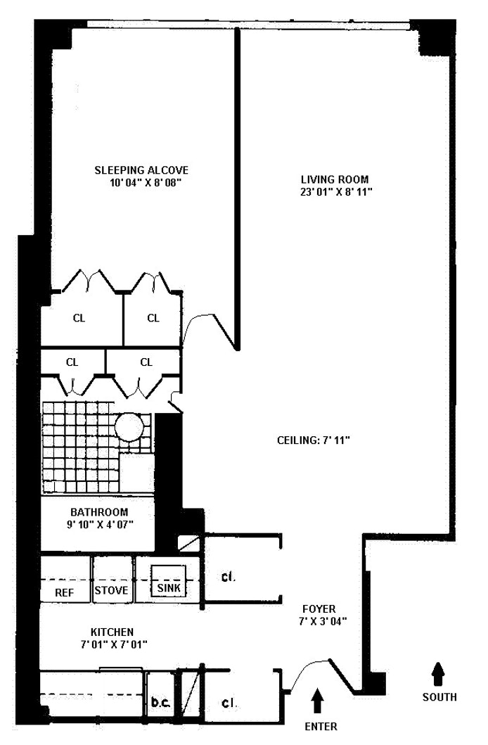Floorplan for 240 East 55th Street, 5H