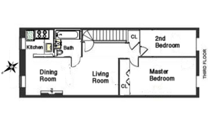 Floorplan for 315 President Street, 3
