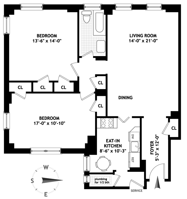 Floorplan for 522 West End Avenue