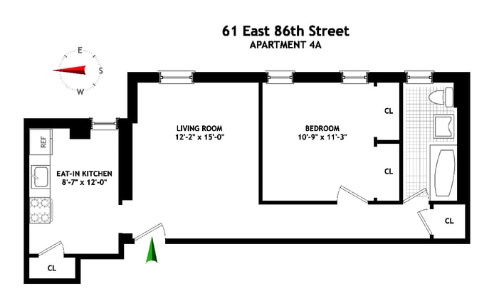 Floorplan for 61 East 86th Street, 4A