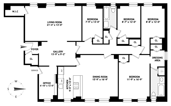 Floorplan for 110 Riverside Drive
