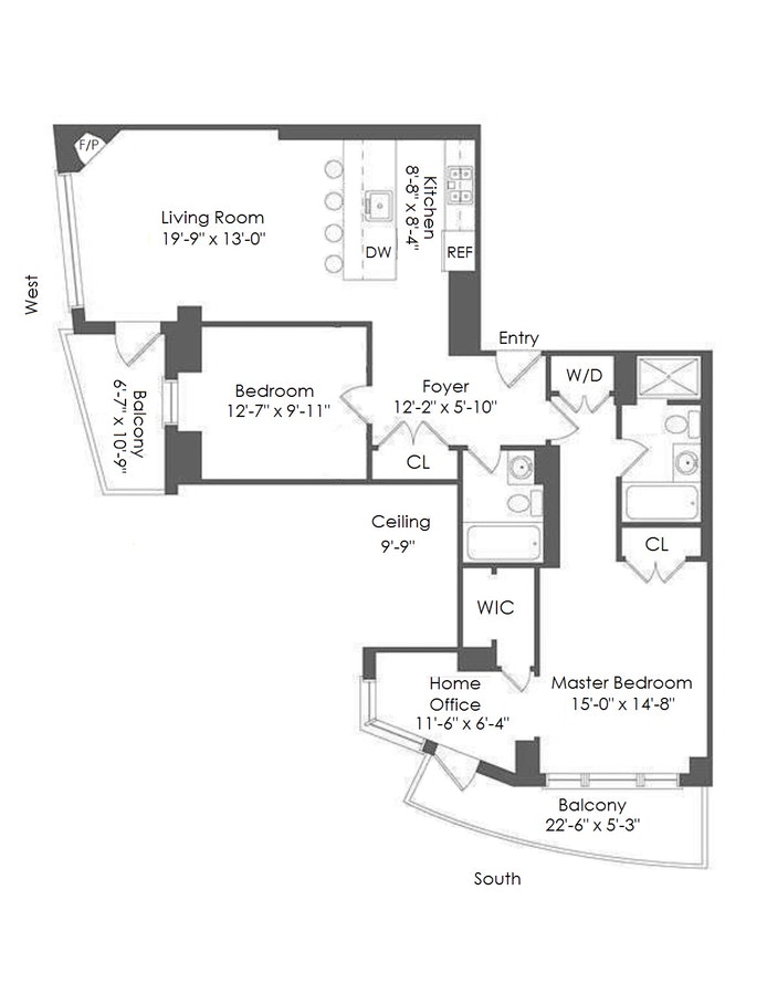 Floorplan for 205 East 59th Street, 18B