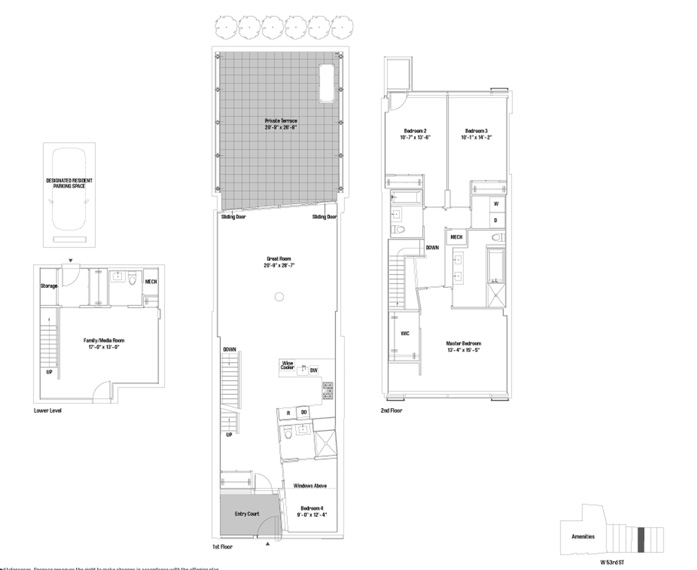 Floorplan for 425 West 53rd Street, TH11