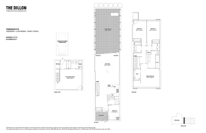 Floorplan for 425 West 53rd Street, TH19
