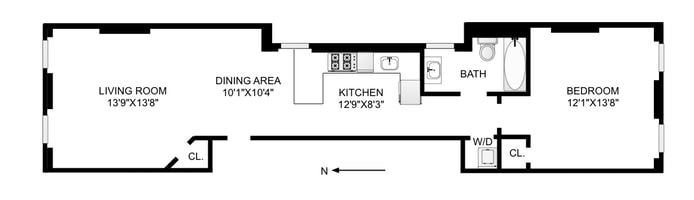 Floorplan for 203 Luquer Street, 2B