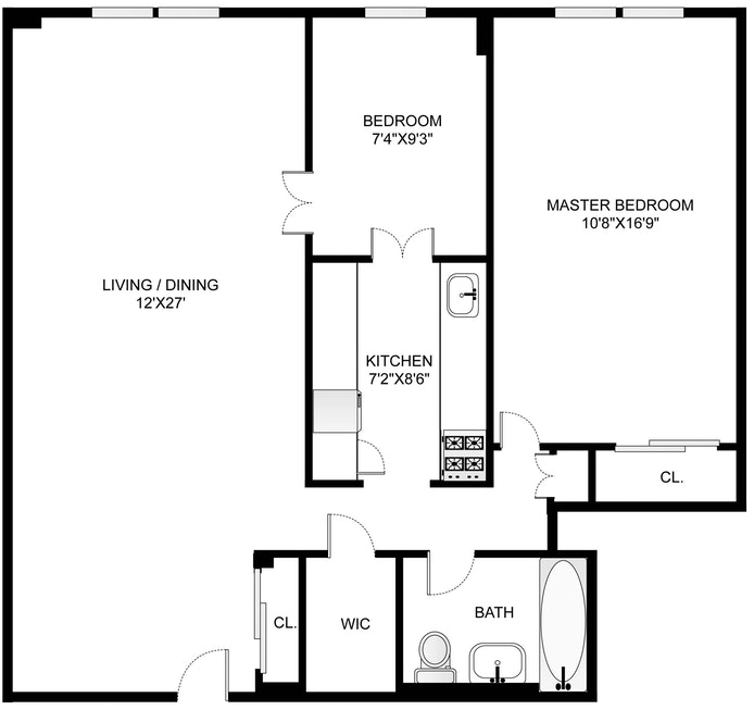 Floorplan for 275 Webster Avenue, 5D