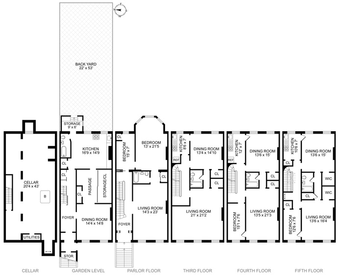 Floorplan for 39 South Portland Avenu