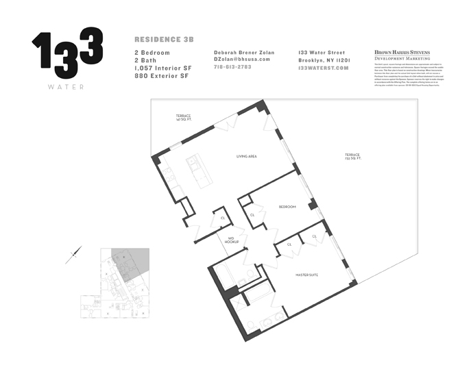 Floorplan for 133 Water Street, 3B