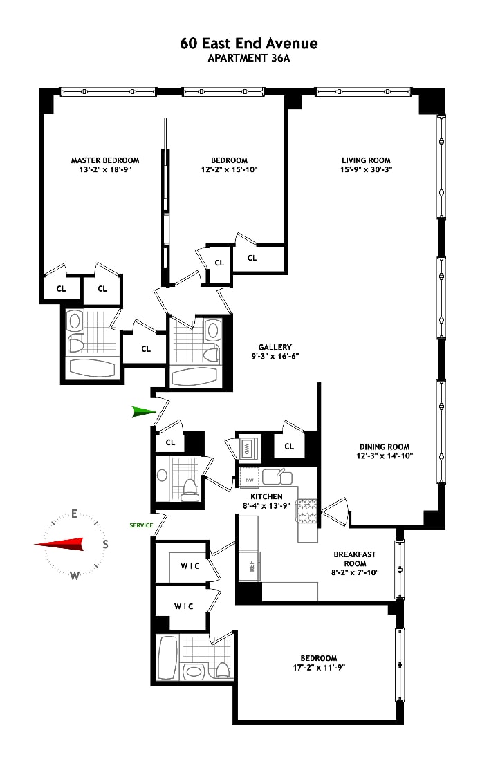 Floorplan for 60 East End Avenue, 36A