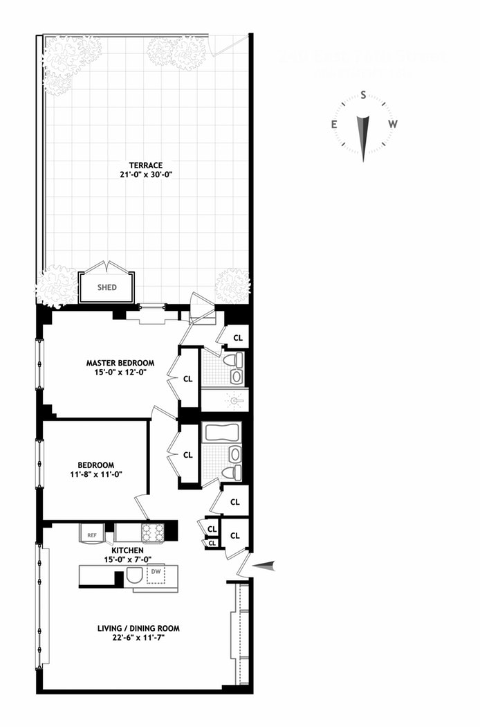 Floorplan for 240 East 76th Street, 16H