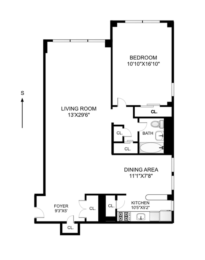 Floorplan for 310 East 70th Street, 8D