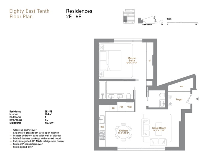 Floorplan for 80 East 10th Street, 3E