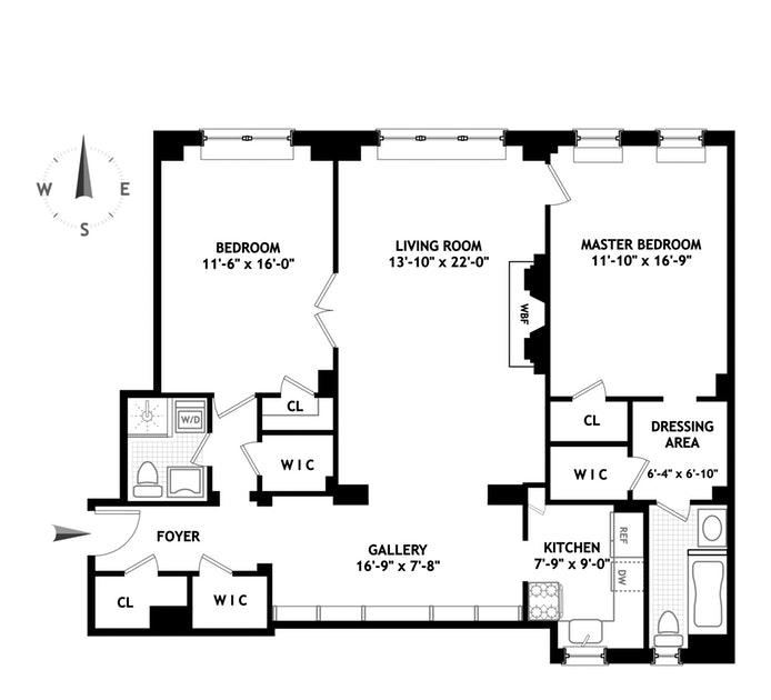 Floorplan for 414 East 52nd Street, 3A