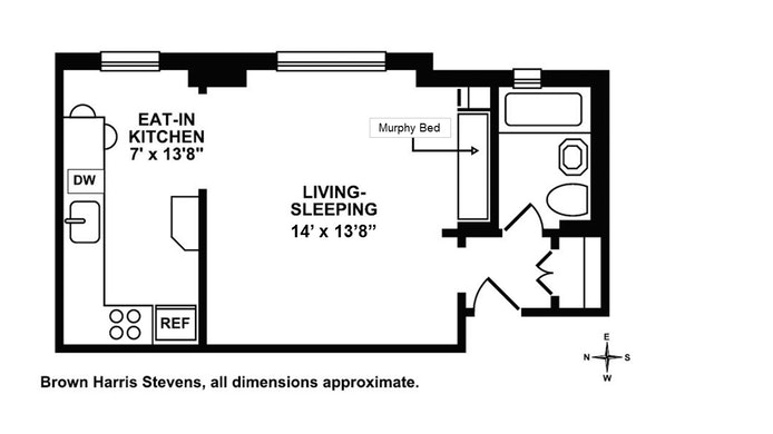 Floorplan for 25 West 64th Street, 3C