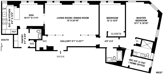 Floorplan for 160 Riverside Drive