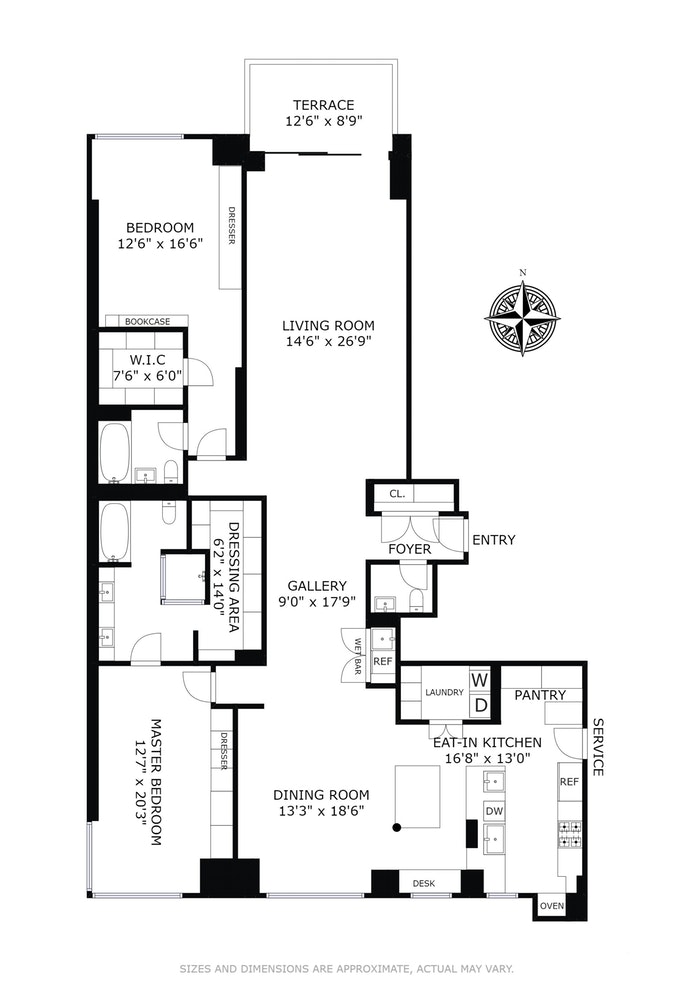 Floorplan for 425 East 58th Street, 34A