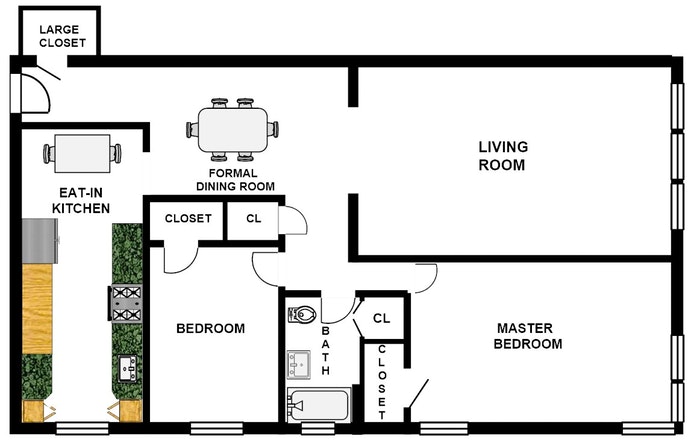 Floorplan for 85 -10 34th Ave, 426