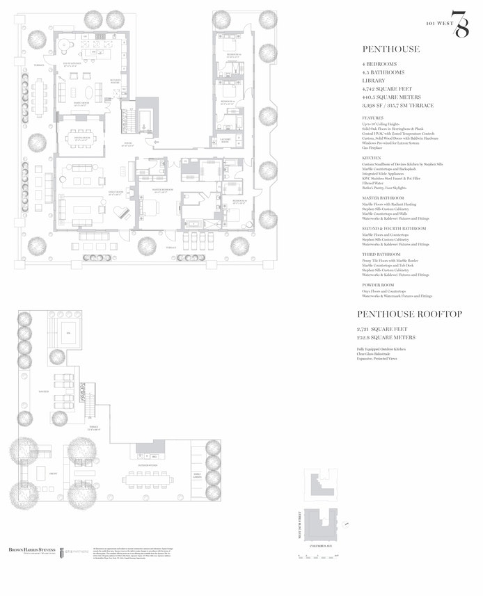 Floorplan for 101 West 78th Street, PH