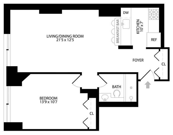 Floorplan for 300 East 85th Street, 201