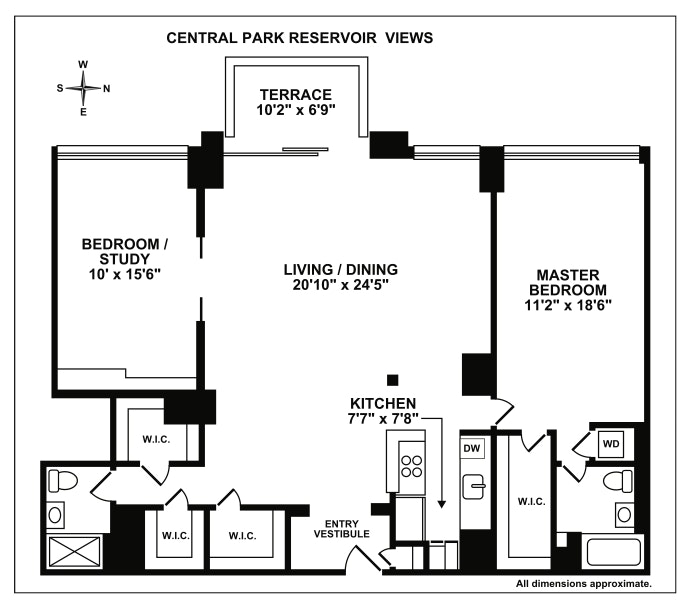 Floorplan for 45 East 89th Street, 22C