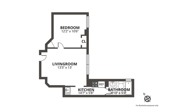 Floorplan for 140 West 71st Street, 8G