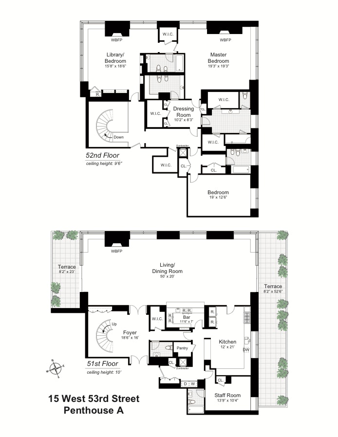 Floorplan for 15 West 53rd Street, PHA