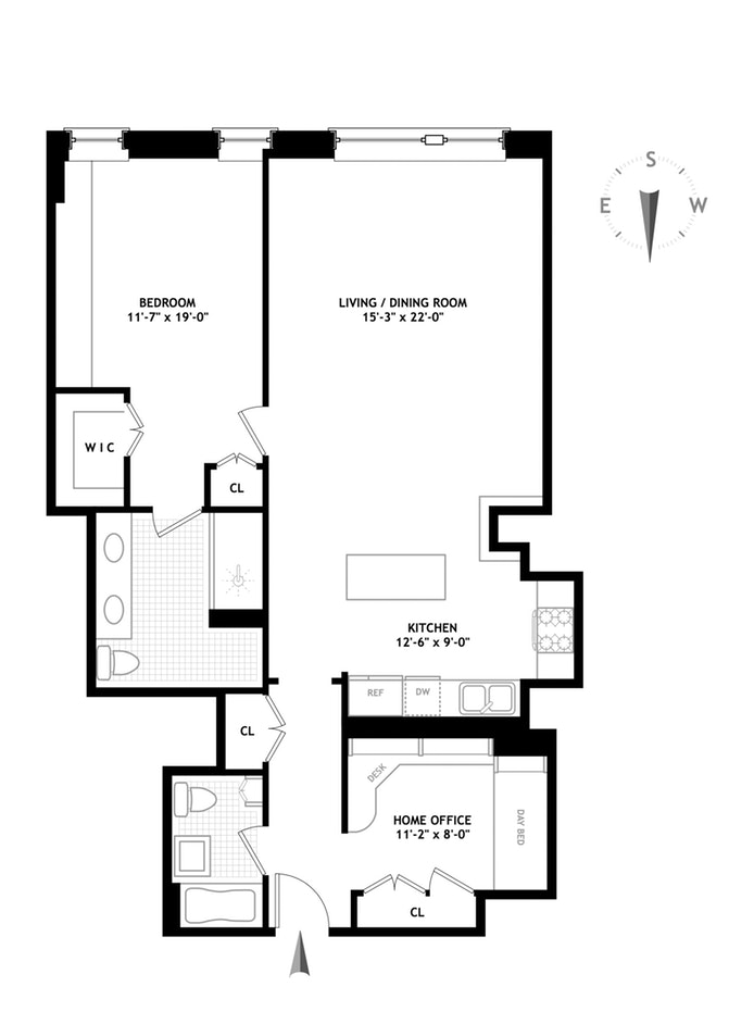 Floorplan for 252 Seventh Avenue, 3T