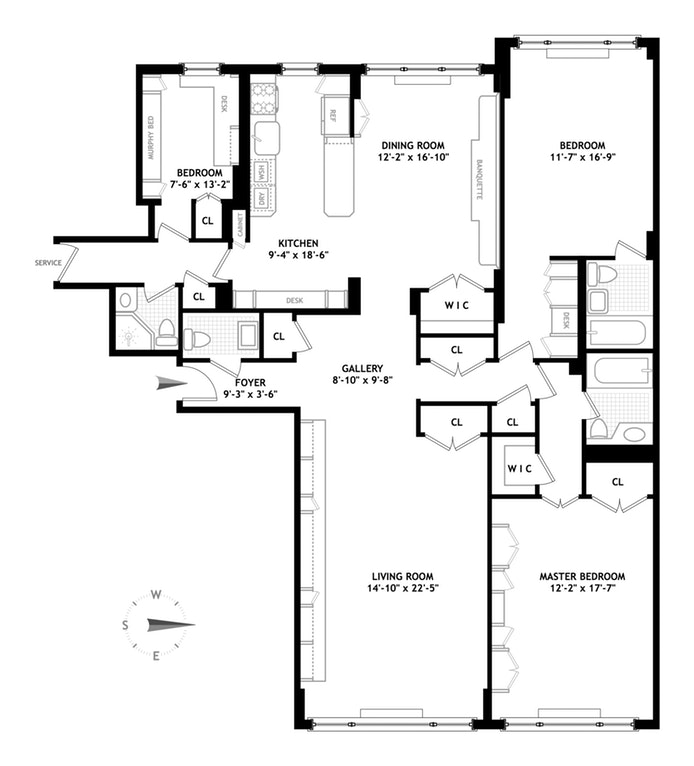 Floorplan for 169 East 69th Street, 13A