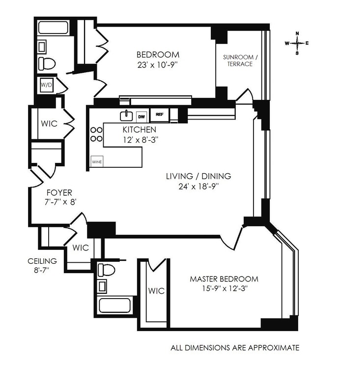 Floorplan for 20 Sutton Place South, 9B