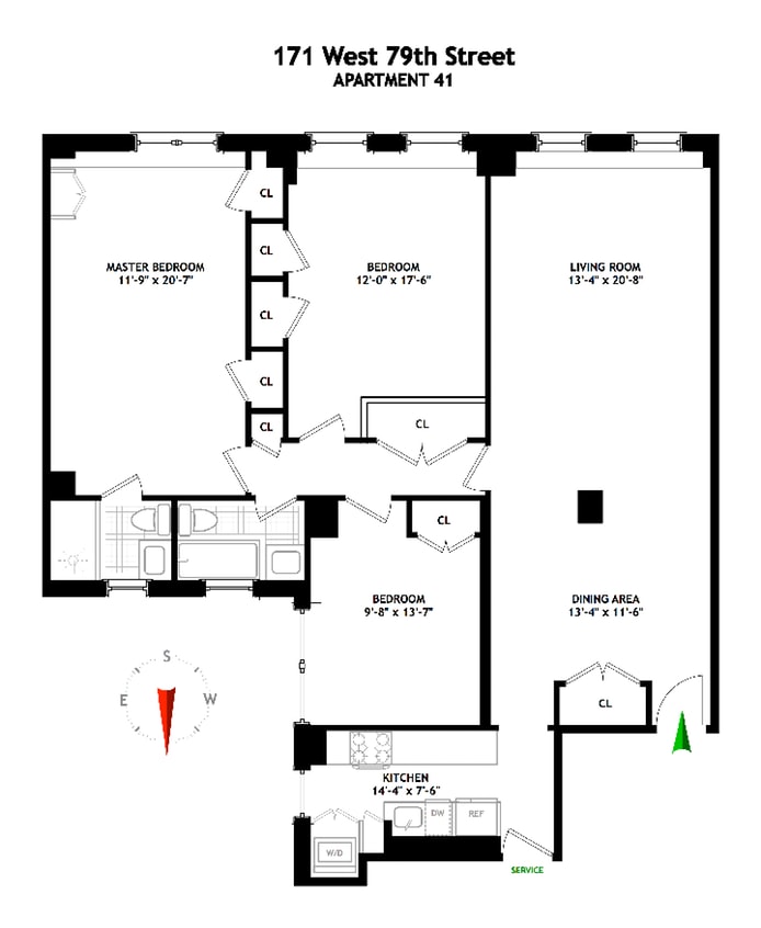 Floorplan for 171 West 79th Street, 41